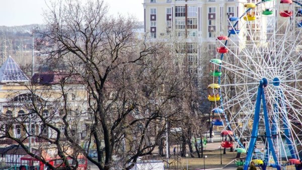 Саранск Соборная площадь зимой