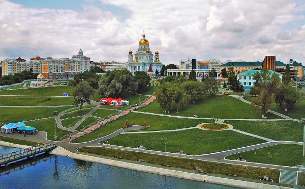 Площадь тысячелетия Саранск зима