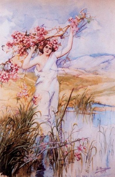 Emile Auguste Pinchart аллегория весны