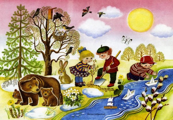 Сюжетная картина ранняя Весна