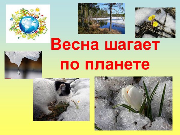 Тема Весна шагает по планете
