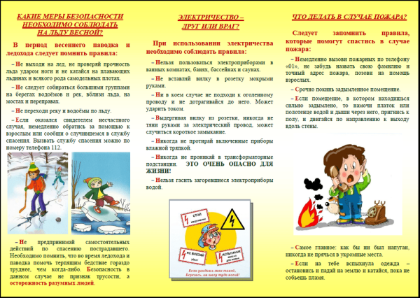 Памятка весенний паводок