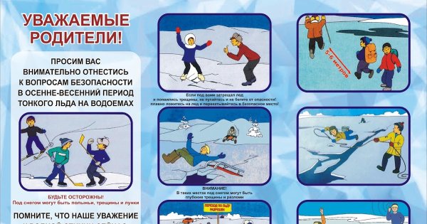 Памятка родителям осторожно тонкий лед