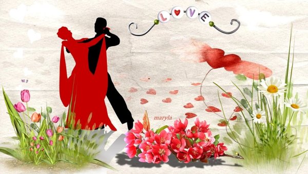 Праздник весны цветов и любви рисунок