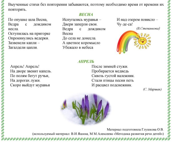 Стихи про апрель