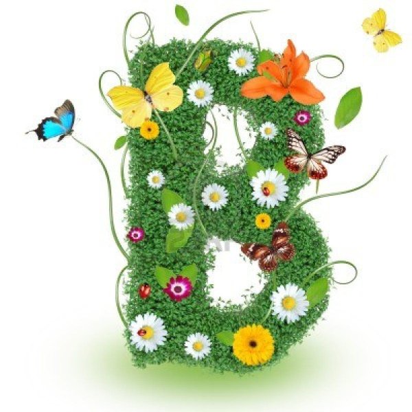 Буква с красивая в весеннем стиле