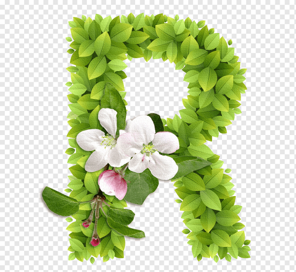 Буквы в весеннем стиле