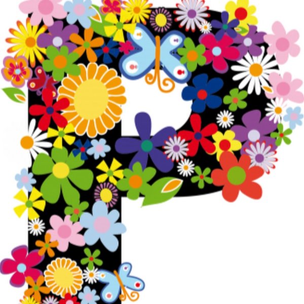 Буквы в весеннем стиле