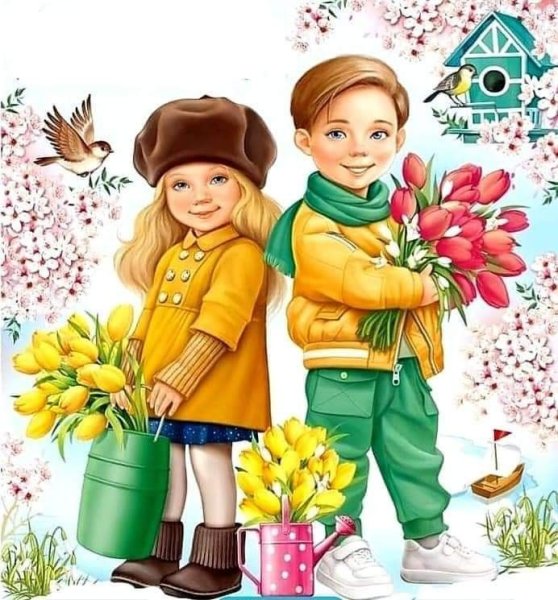 Плакат Весна для детского сада