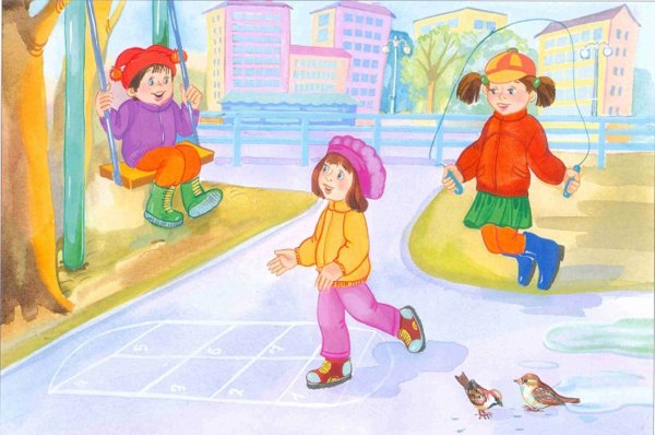 Весенние забавы детей