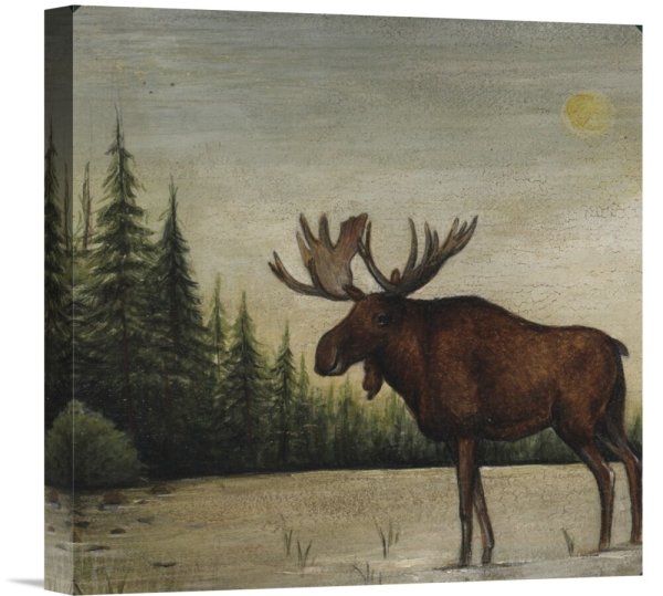 Лось гуашью