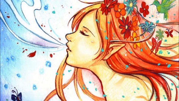 Девушка Весна для срисовки