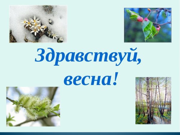 Весенний пейзаж с подснежниками
