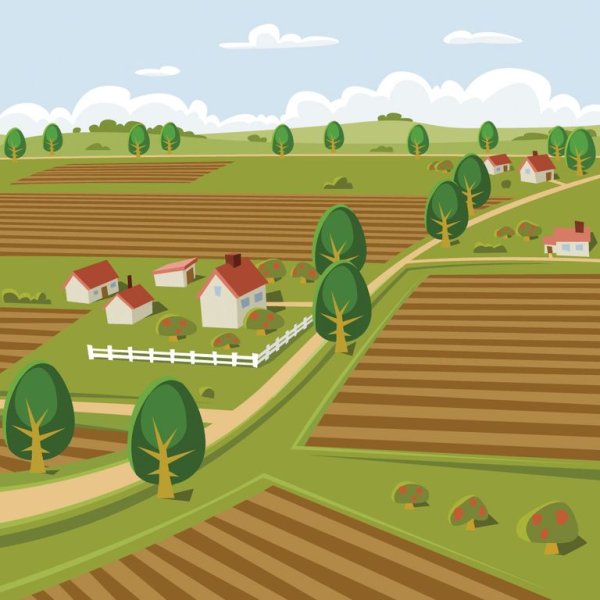 Пашня рисунок