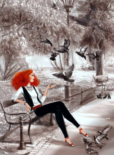 Ведьма с рыжими волосами