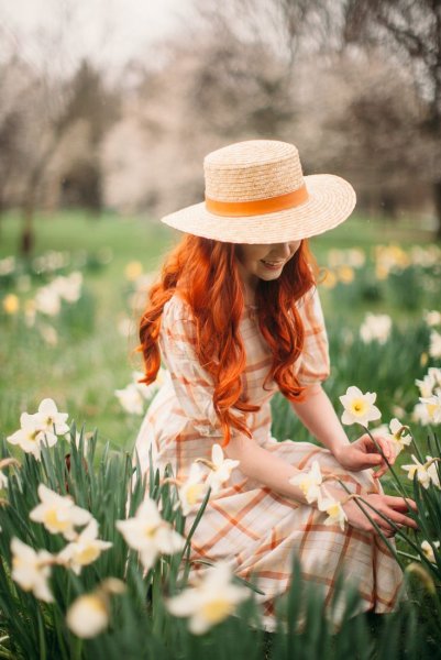 Рыжие волосы зимой