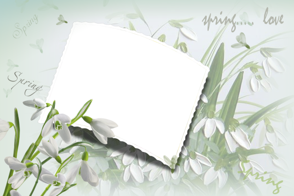 Весенняя рамка с подснежниками