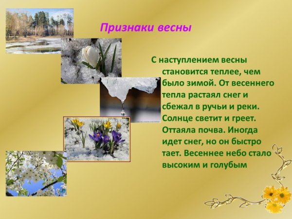 Признаки весны