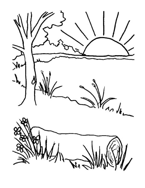 Раскраска. Весна