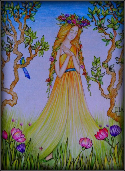 Весенний рисунок карандашом