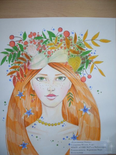 Девушка Весна рисунок карандашом