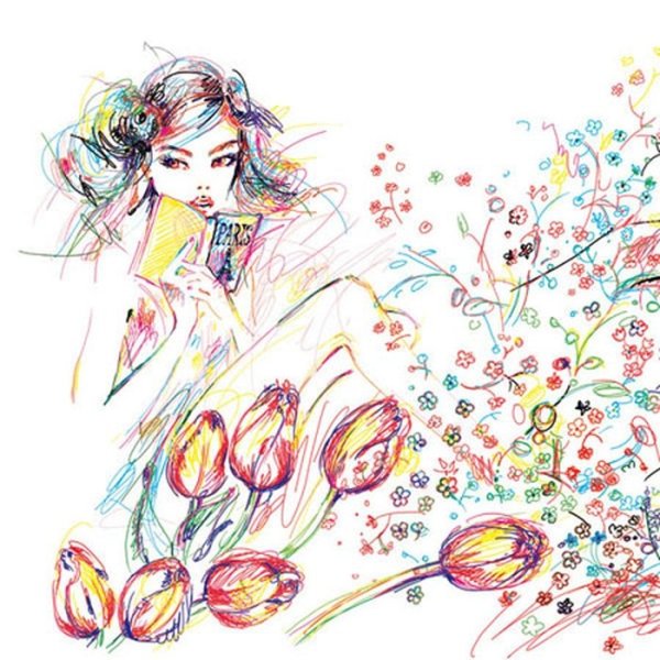 Девушка Весна эскиз