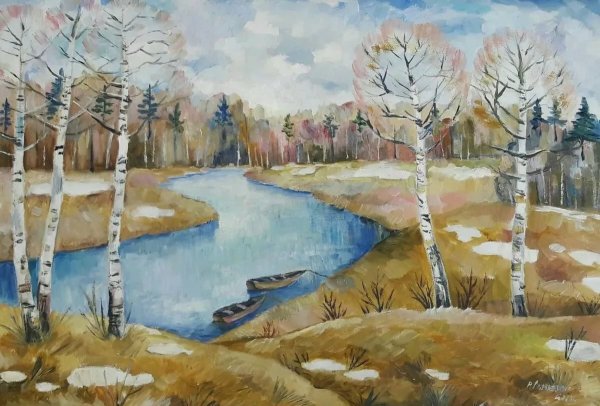 Весенний пейзаж для детей