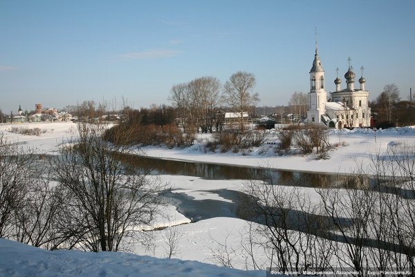 Река Вологда зимой
