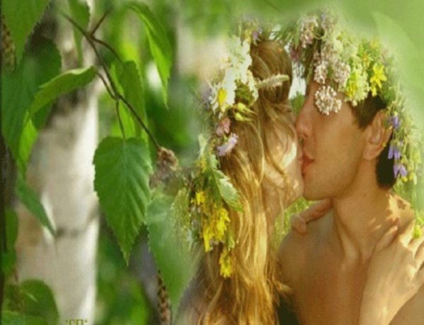 Влюбленные в березовой роще