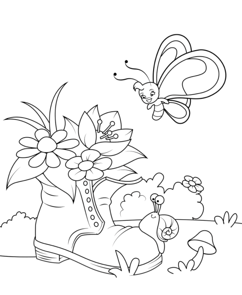 Весенние раскраски