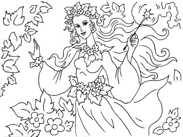 Весенний пейзаж раскраска