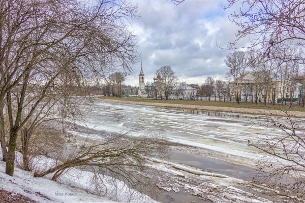 Весенний пейзаж города Ярославле