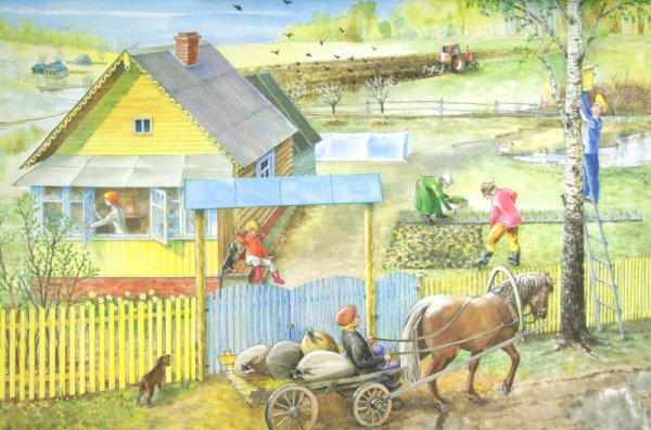 Иллюстрации сельскохозяйственные работы