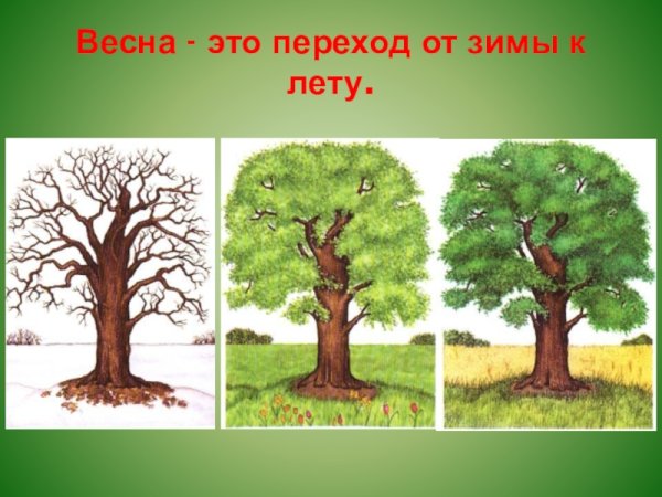 Переход от зимы к лету