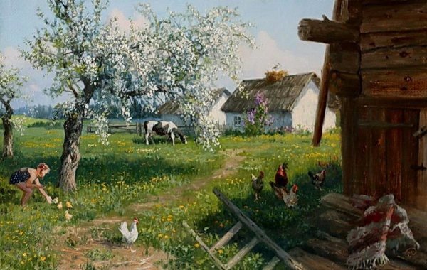 Владимир Жданов живопись деревня