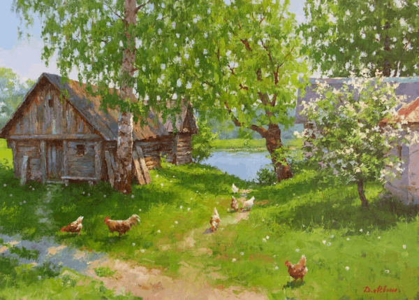 Дмитрий Лёвин картины деревня