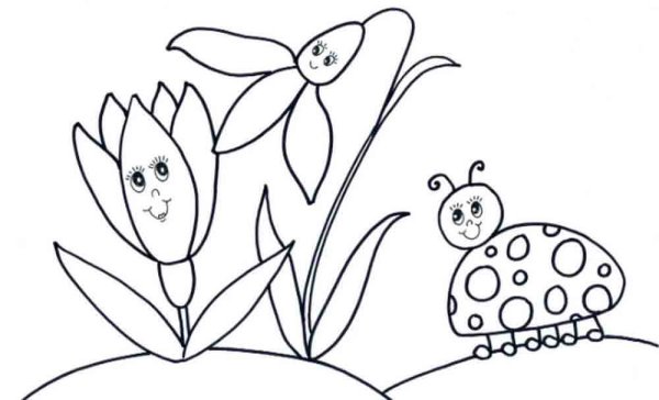 Зима убегает от весны раскраска