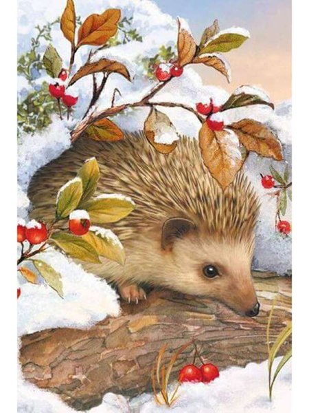 Ежик живопись