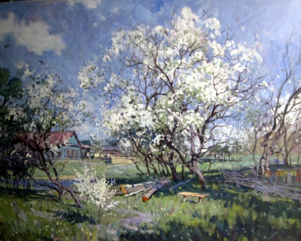 Исаак Ильич Левитан цветущие яблони
