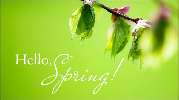 Весна с надписью Весна