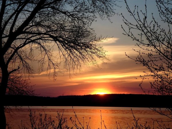 Вечер закат Весна