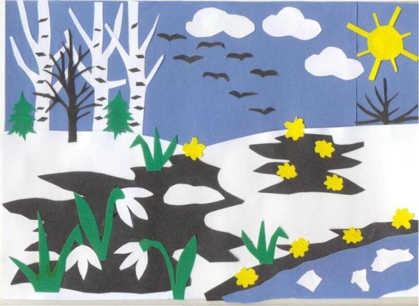 Весенняя аппликация