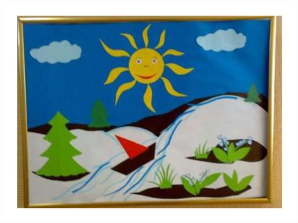 Аппликация на тему Весна