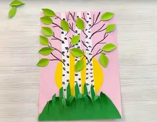 Весенние аппликации в детском саду