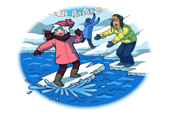 Плакат тонкий лед