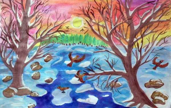 Рисунок на тему Весна