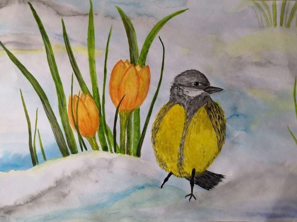 Рисунки о весне для школьников