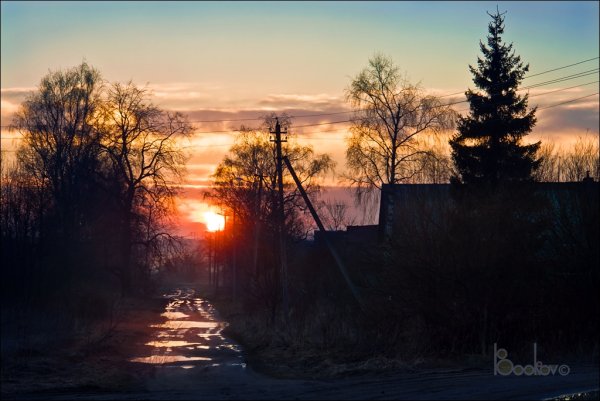 Осенний вечер в деревне