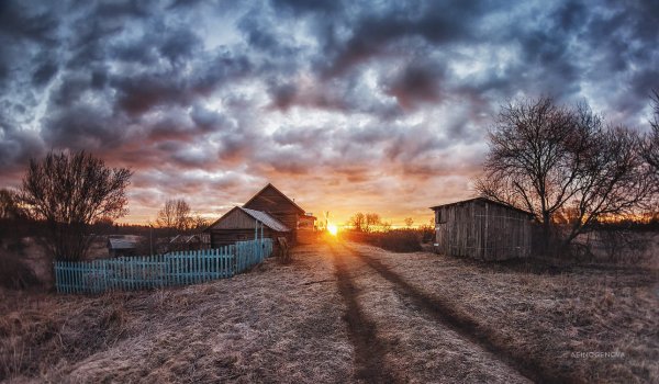 Рассвет в деревне