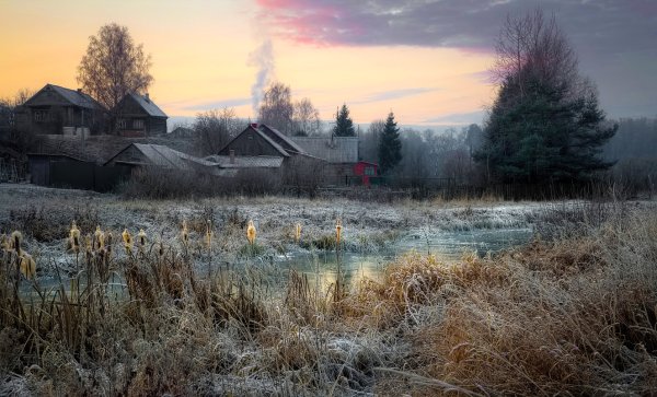 Поздняя осень в деревне